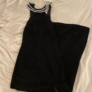 Teeze Me Black Dress with jewel Accents